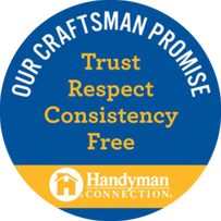 Craftsmans badge in blue and yellow